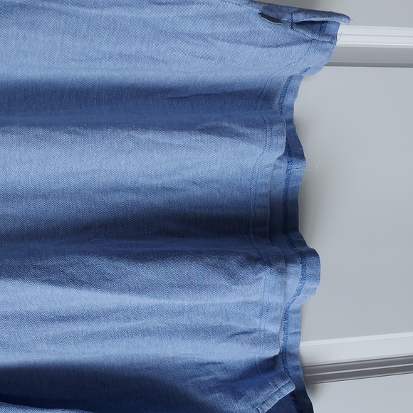 Izod button up short sleeve tee with collar large blue & white - Picture 8 of 11